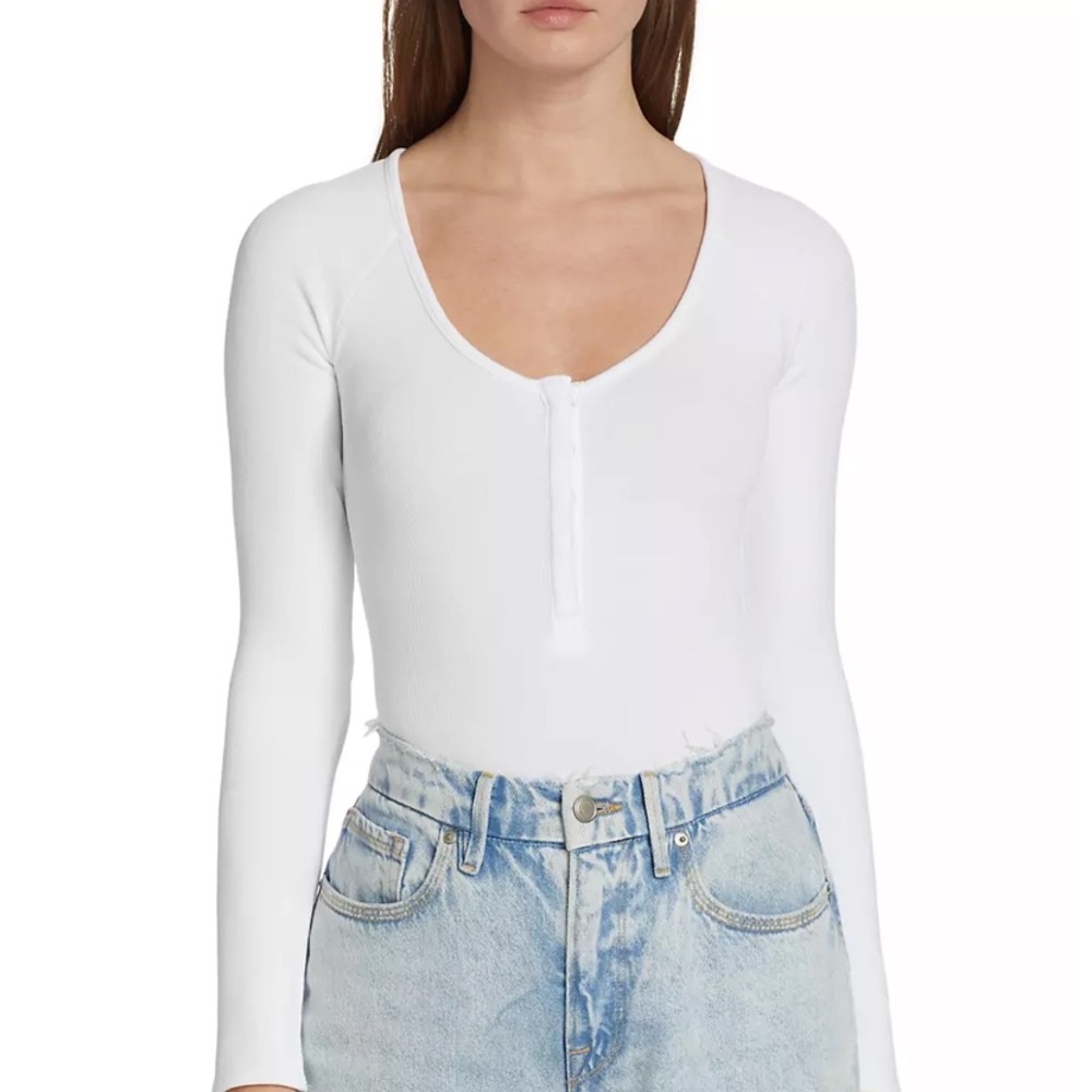 Good American || The Feel Good Long Sleeve Bodysuit